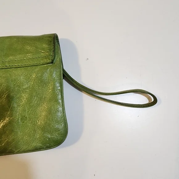 HOBO International Green Leather Clutch with Buckle - Picture 10 of 11